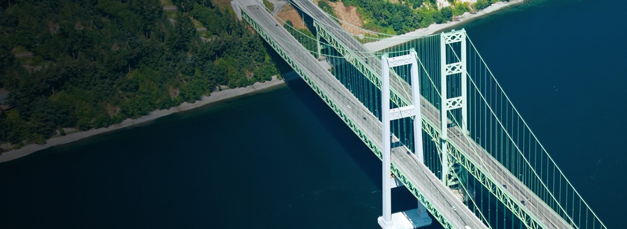Tacoma Narrows Bridge, Seattle, Washington, USA