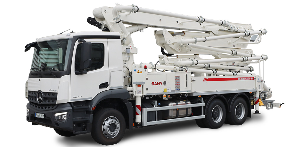 Putzmeister is presenting the new SY32 Z5-160 truck-mounted concrete pump together with SANY at bauma 2025