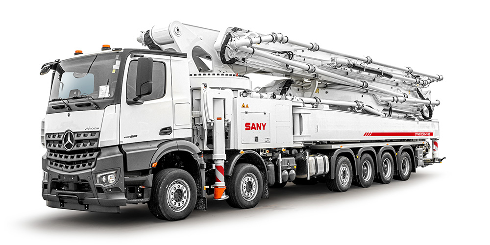 Putzmeister is presenting the new SY68 RZR6-180 truck-mounted concrete pump together with SANY at bauma 2025