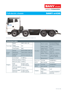 SANY e-Truck e435 Generation II Data sheet EN