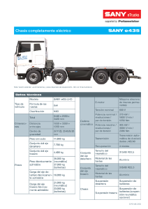 SANY e-Truck e435 Generation II Ficha técnica ES