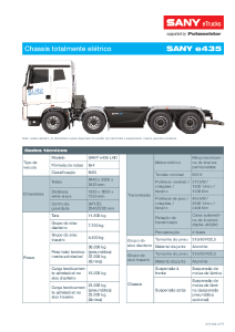 SANY e-Truck e435 Generation II Ficha técnica PT