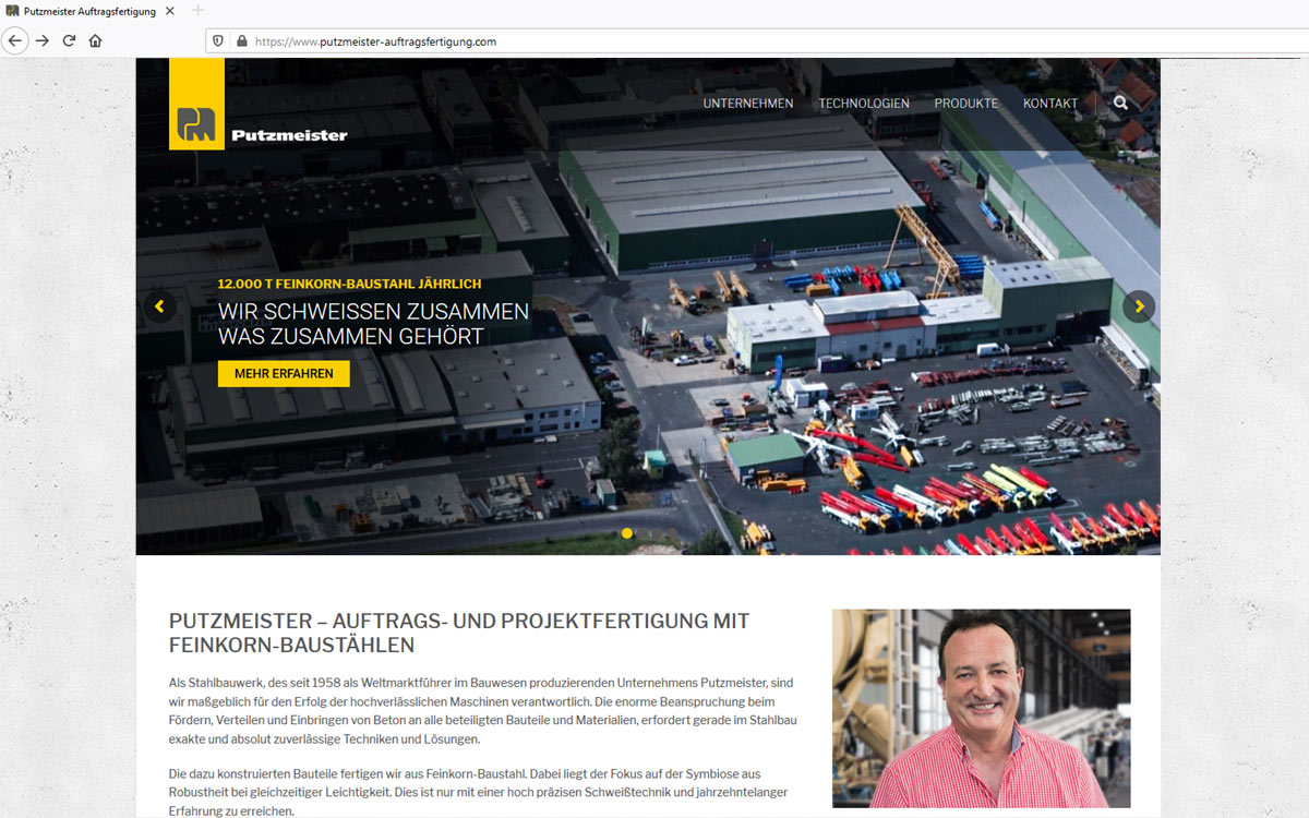 New website for steel manufacturing