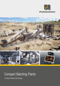 Putzmeister Compact Batching Plants Range IN