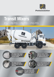 Putzmeister Transit Mixer Range Brochure IN