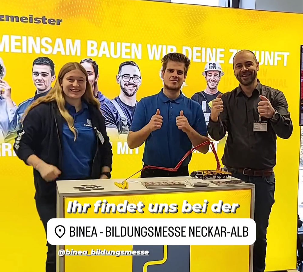 Putzmeister on the binea fair 2024 in Reutlingen