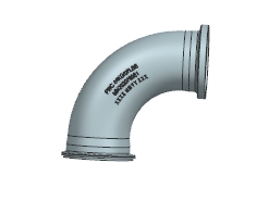 Delivery pipe elbow ZX-B PM15 DN150/6,0X90° 281S